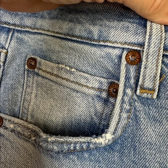 NWT Agolde Riley High Rise Straight Crop Jeans in Bitter Size 29 Cotton Stretch - Picture 8 of 16